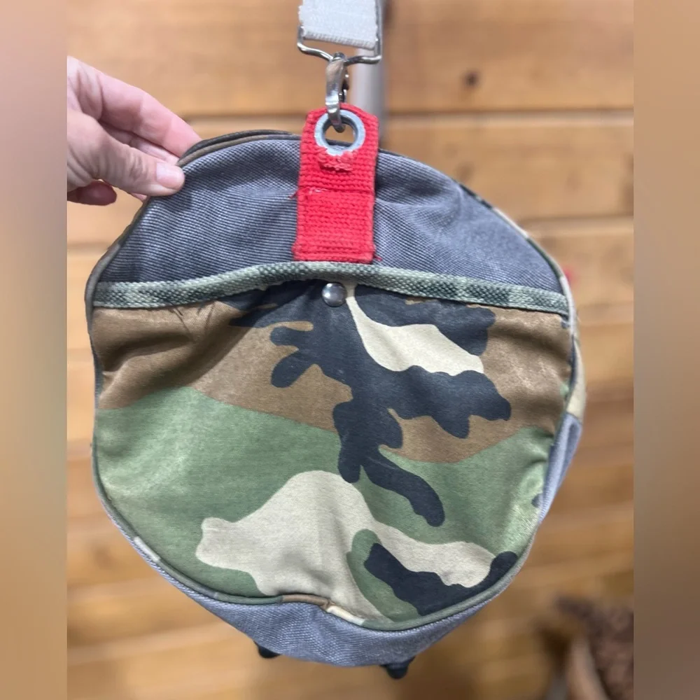 Vintage Kani Rush Camo Canvas Duffle Bag Rare International Iranian Iran Label